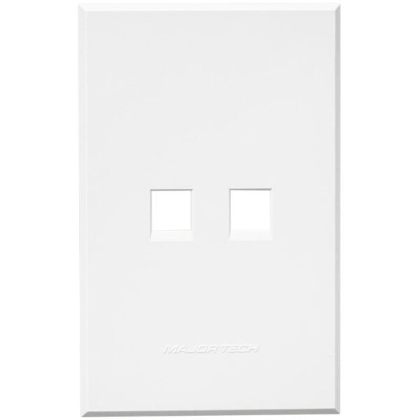 VETi 3 POLA - Dual Data Socket Cover Plate White - Monoblock