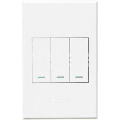 VETi 3 POLA - Three Lever Switch Cover Plate White - Monoblock