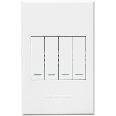 VETi 3 POLA - Four Lever Switch Cover Plate White - Monoblock
