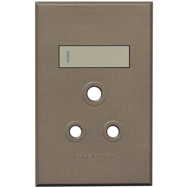 VETi 3 POLA - Single RSA Socket Cover Plate 2x4 Titanium/Bronze - Monoblock