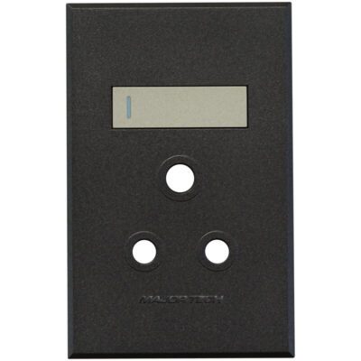 VETi 3 POLA - Single RSA Socket Cover Plate 2x4 Titanium/Graphite - Monoblock