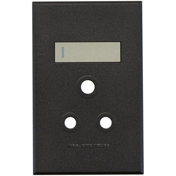 VETi 3 POLA - Single RSA Socket Cover Plate 2x4 Titanium/Graphite - Monoblock