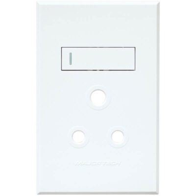 VETi 3 POLA - Single RSA Socket Cover Plate 2x4 White - Monoblock
