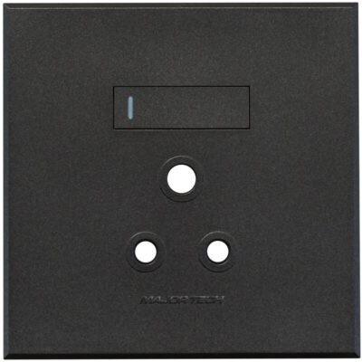 VETi 3 POLA - Single RSA Socket Cover Plate 4x4 Graphite/Graphite - Monoblock