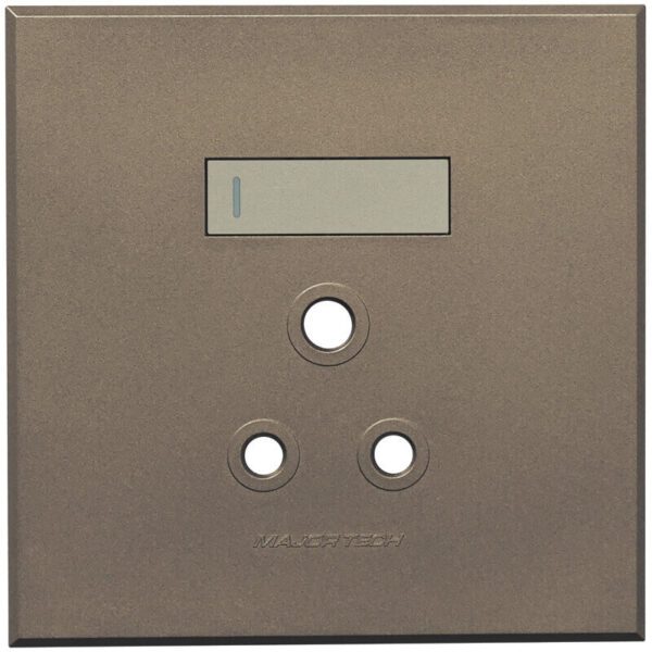 VETi 3 POLA - Single RSA Socket Cover Plate 4x4 Titanium/Bronze - Monoblock