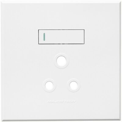 VETi 3 POLA - Single RSA Socket Cover Plate 4x4 White - Monoblock