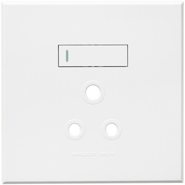 VETi 3 POLA - Single RSA Socket Cover Plate 4x4 White - Monoblock