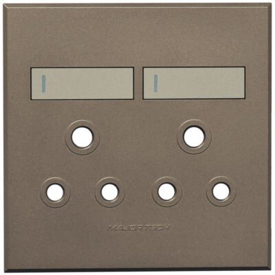 VETi 3 POLA - Double RSA Socket Cover Plate Titanium/Bronze - Monoblock