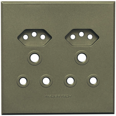 VETi 3 POLA - Unswitched Socket Cover Plate Bronze - Monoblock