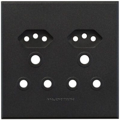 VETi 3 POLA - Unswitched Socket Cover Plate Graphite - Monoblock