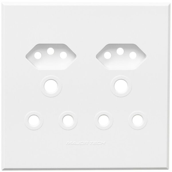 VETi 3 POLA - Unswitched Socket Cover Plate White - Monoblock