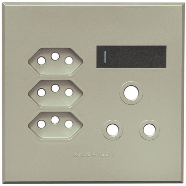 VETi 3 POLA - V-Slim & RSA Socket Cover Plate Graphite/Titanium - Monoblock