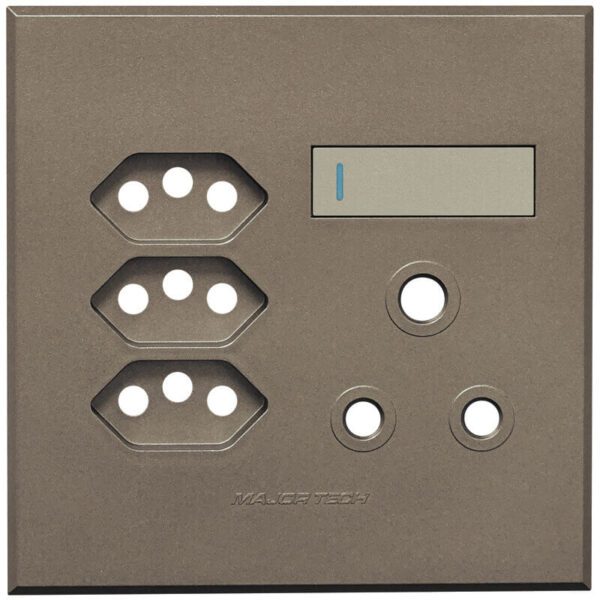 VETi 3 POLA - V-Slim & RSA Socket Cover Plate Titanium/Bronze - Monoblock