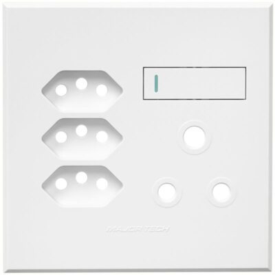 VETi 3 POLA - V-Slim & RSA Socket Cover Plate White - Monoblock