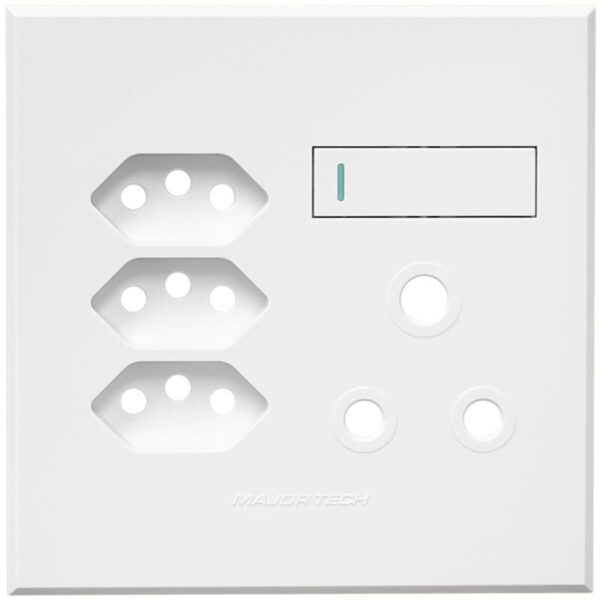 VETi 3 POLA - V-Slim & RSA Socket Cover Plate White - Monoblock