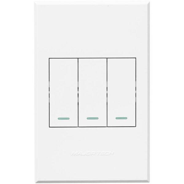 VETi 3 POLA - Three Lever 2x Bell Press & 1x Two - Way Switch - White Complete