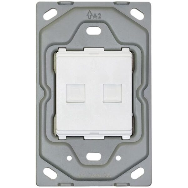 VETi 3 POLA - Dual Data Socket (RJ45 - Cat 6) - Monoblock