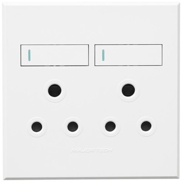 VETi 3 POLA - Double RSA Socket - White Complete