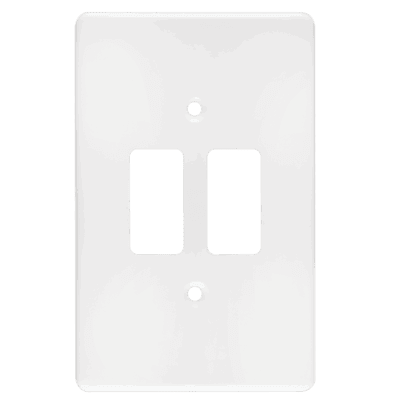 Crabtree Classic 2 Lever Cover Plate Steel 50x100mm