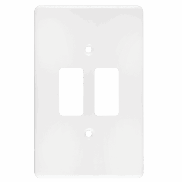 Crabtree Classic 2 Lever Cover Plate Steel 50x100mm