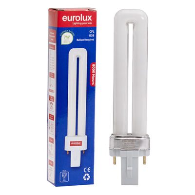 Eurolux 7W CFL PL 2Pin G23 Cool White 4200K - G38