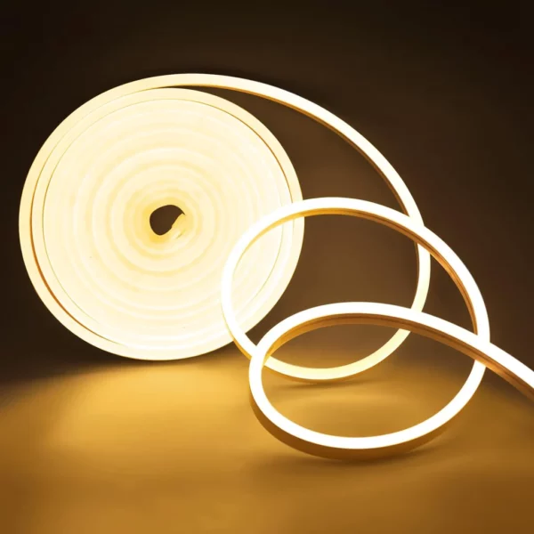 EJC 12W/m 8mm 12V Neon LED Strip Light 5 Meter 3000K