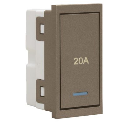 VETi 3 AURA - 20A Double Pole Isolator Switch Module - Bronze Modular
