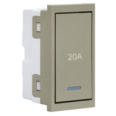 VETi 3 AURA - 20A Double Pole Isolator Switch Module - Titanium Modular
