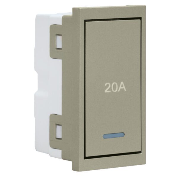 VETi 3 AURA - 20A Double Pole Isolator Switch Module - Titanium Modular