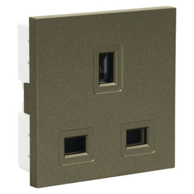 VETi 3 AURA - 13A British Socket Module - Bronze Modular