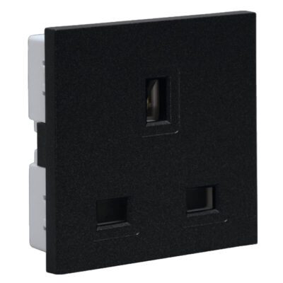 VETi 3 AURA - 13A British Socket Module - Graphite Modular
