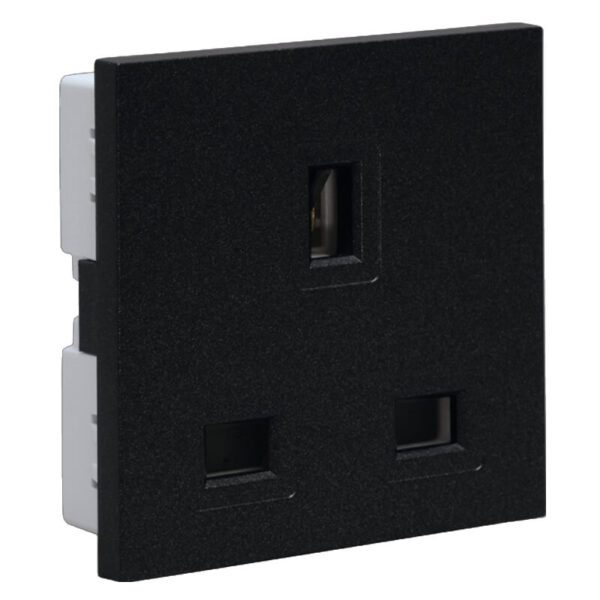 VETi 3 AURA - 13A British Socket Module - Graphite Modular