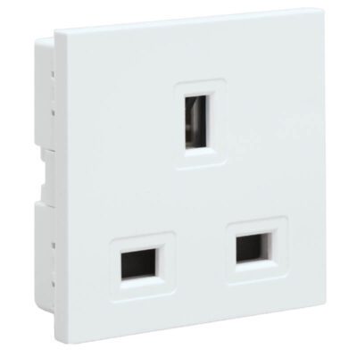 VETi 3 AURA - 13A British Socket Module - White Modular