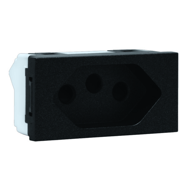 VETi 3 AURA - 16A V-Slim Socket Module - Graphite Modular