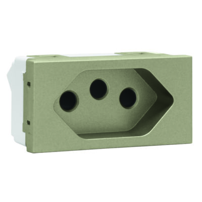VETi 3 AURA - 16A V-Slim Socket Module - Titanium Modular