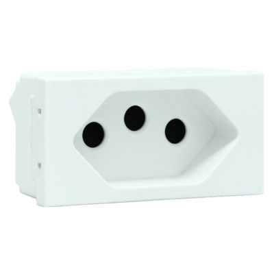 VETi 3 AURA - 16A V-Slim Socket Module - White Modular
