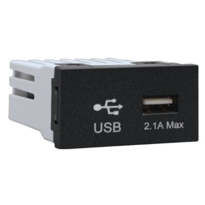 VETi 3 AURA - Type-A USB Socket Module - Graphite Modular