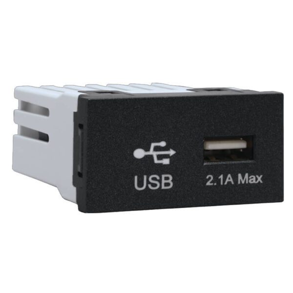 VETi 3 AURA - Type-A USB Socket Module - Graphite Modular