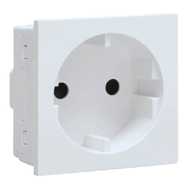VETi 3 AURA - 16A RSA Schuko Module - White Modular