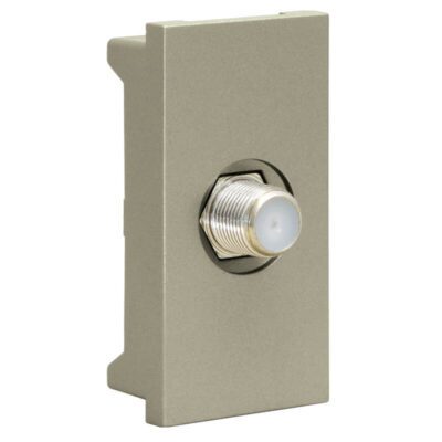 VETi 3 AURA - F-Type Satellite Socket Module - Titanium Modular