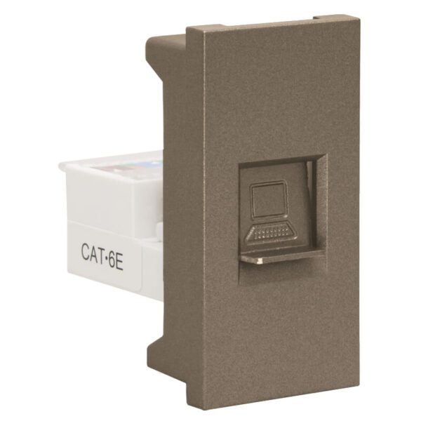 VETi 3 AURA - Data RJ45 CAT 6 Socket Module - Bronze Modular
