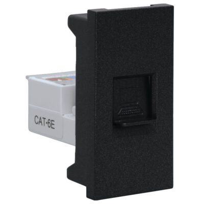 VETi 3 AURA - Data RJ45 CAT 6 Socket Module - Graphite Modular