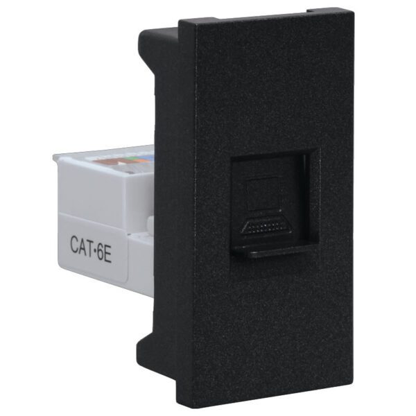 VETi 3 AURA - Data RJ45 CAT 6 Socket Module - Graphite Modular