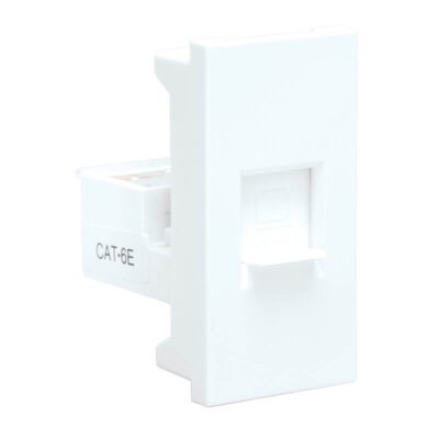 VETi 3 AURA - Data RJ45 CAT 6 Socket Module - White Modular