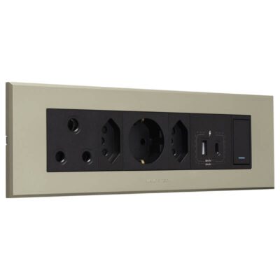 VETi 3 AURA - RSA, V-Slim, Schuko, USB-A & USB-C Omni Cluster - Graphite/Titanium Complete