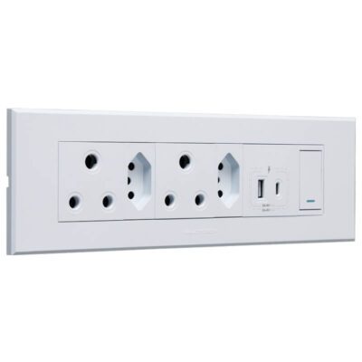 VETi 3 AURA - RSA, V-Slim, USB-A & USB-C Omni Cluster - White Complete