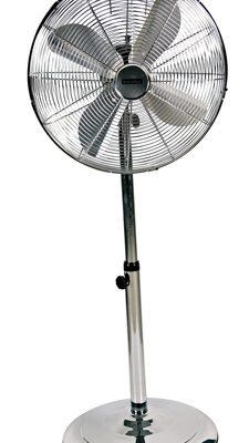 Eurolux Standing Fan 4 Blades Satin Chrome - F22SC
