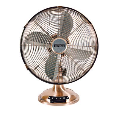 Eurolux Desk Fan 4 Blades Antique Copper Motor  Power 40w - F24C