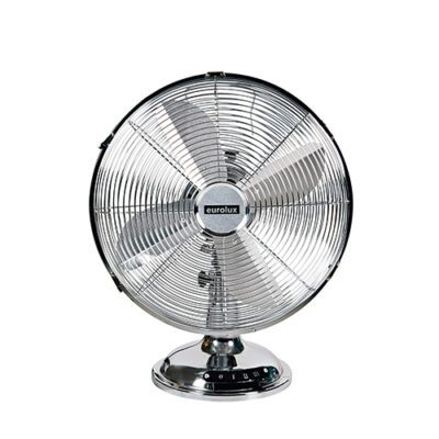 Eurolux Desk Fan 4 Blades Satin Chrome Motor  Power 40w - F24SC