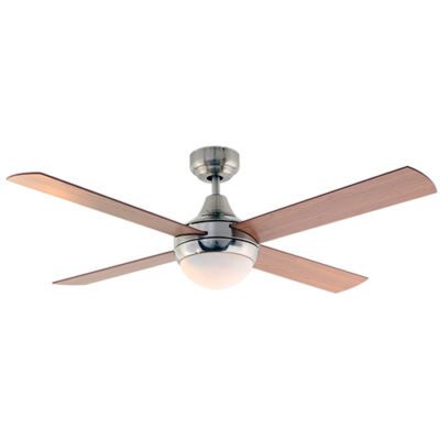 Eurolux Twister Ceiling Fan 4 Blades SC/Natural  Wood Motor Power 60w - F37SCNW